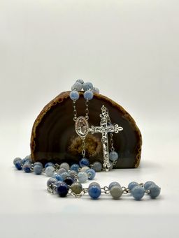 Rosario de Cuarzo azul 8mm 