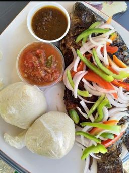Banku with Tilapia
