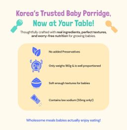 Authentic Korean Nutritional Ready to Eat Baby Porridge | For baby weaning and toddlers