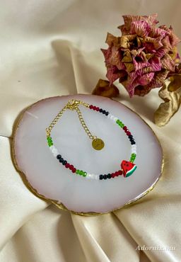 Palestine Beaded Bracelet with Engraving