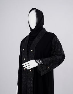 Liara Classic Black Embellished Abaya
