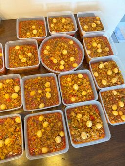 Giniling with quail eggs