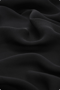 Liara Premium Black Chiffon 2 M / 80 cm