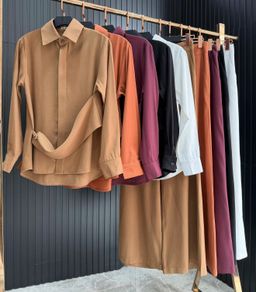 Set de Camisa y Pantalón - Cinto Cruzado