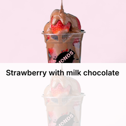 Strawberry  with milk chocolate 