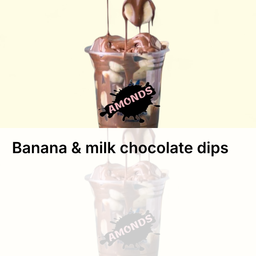 Banana  with milk chocolate  dips