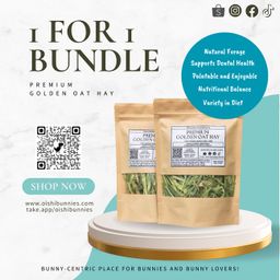 1 For 1 Special Bundle! Premium Golden & Green Oat Hay (35g + 35g)