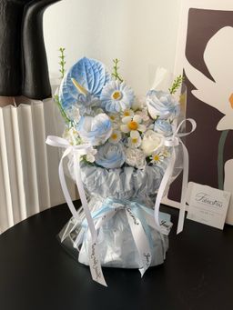 Blue Series Soap Flower Mixed Transparent Bouquet 