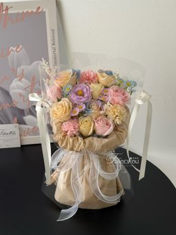 Dopamine Mixed Soap Flower Transparent Bouquet 