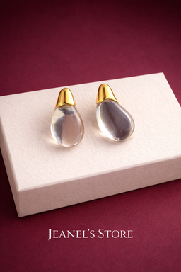 Colored Transparent Teardrop earrings