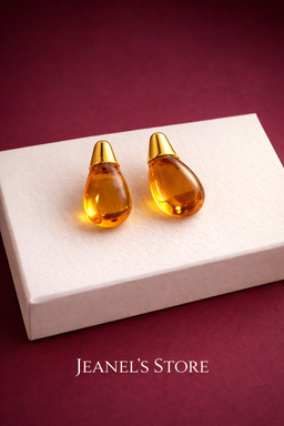 Colored Transparent Teardrop earrings