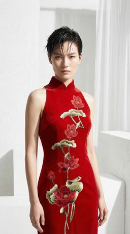 RED LOTUS Cheongsam 