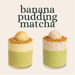 Banana Pudding Matcha Latte (Iced)