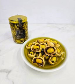 Figs Stuffed With Grilled Green Olives Dipped in Olive Oil