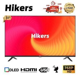 Hikers 32''Inches HD Frameless LED TV 1year Warranty