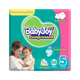 بيبي جوي مقاس (5) عبوة التوفير الضخم 66 حفاضة