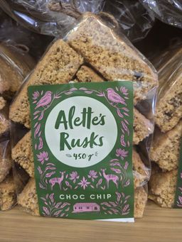 450g Choc chip Rusks