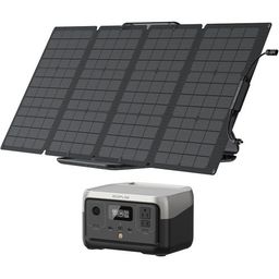 ECOFLOW Solar Generator RIVER 2, 256Wh Portable Power Station with 110W Solar Panel