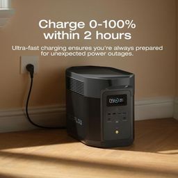 ECOFLOW DELTA 2 Black (E980) 980Wh Power Station with 60W Solar Panel