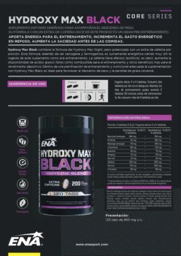 hydroxy max black x 120 tabs ena