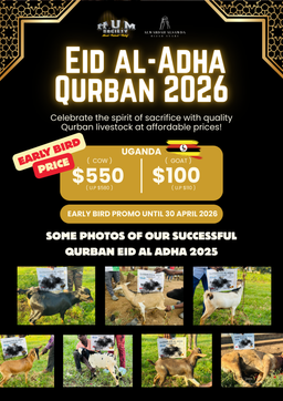 UGANDA, Goat/Cow Qurban EID AL-ADHA 1447H/2026
