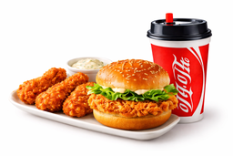 Drumstick Burger + Cola + Spicy Wings