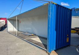 Contenedor de 40 pies High Cube modificado – Pared lateral recortada