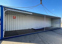 Contenedor de 40 pies High Cube modificado – Pared lateral + puerta seccional