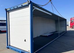 Contenedor de 40 pies High Cube modificado – Pared lateral + puerta seccional