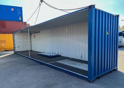 Contenedor de 40 pies High Cube modificado – Pared lateral + puerta seccional