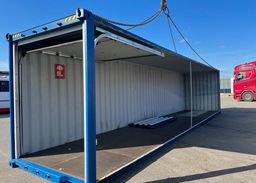 Contenedor de 40 pies High Cube modificado – Pared lateral + puerta seccional
