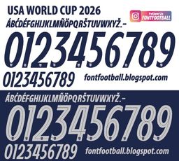 Font Vector USA World Cup 2026 kit
