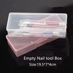 Empty Transparent Box For Nails Tools Organizing