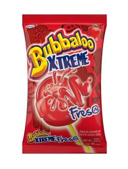 PALETA BUBBALOO XTREME FRESA BSA C/20 PZS