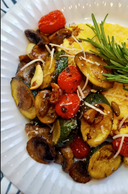 Balsamic-Glazed Tofu & Polenta