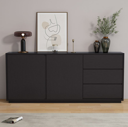 10700026 - MODERN SIDEBOARD CABINET (BLACK)