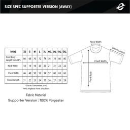 PRE-ORDER Erspo Timnas 2025 Jersey Supporter Away SS Men White Grey Black