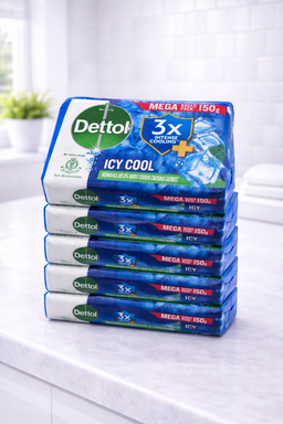 Dettol Mega Saver Icy Cool soap pack 150*5 