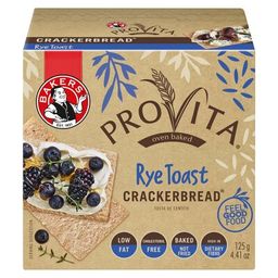 BAKERS CRACKERBREAD RYE 1 x 125G