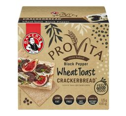 BAKERS CRACKERBREAD BLACK PEPPR 1 x 125G