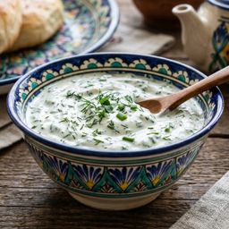 Sour cream sauce with herbs / Сметанный соус с зеленью