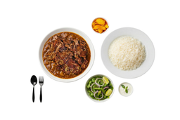 Beef Shuwa Saloona with White Rice | صالونة لحم شواء مع عيش أبيض