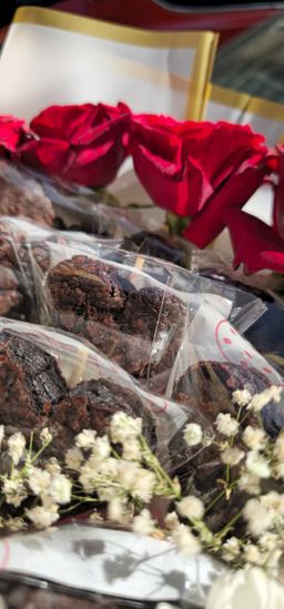 Brownies's hearts bouquet