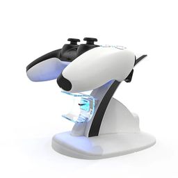 Base de carregamento duplo com LED para comandos PS5 DualSense
