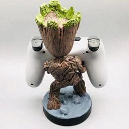 Suporte para acessórios de jogos e celular Cable Guys Toddler Groot, compatível com a maioria dos controles de jogos (Xbox, PlayStation, Nintendo Switch) e celulares
