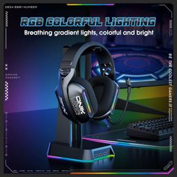  Fone de ouvido para  Gaming sem fio (BT v5.3 + 2.4G + com fio) para PS5, PC, PS4, Nintendo Switch, com cancelamento de ruído.