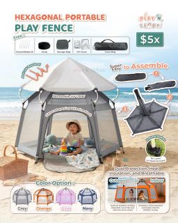 PORTABLE HEXAGONAL PLAY FENCE