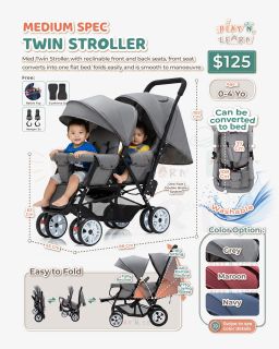 TWIN STROLLER Med Spec 