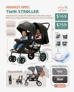 TWIN STROLLER Highest Spec 