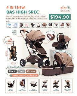4 in 1 NEW BAS STROLLER High Spec 